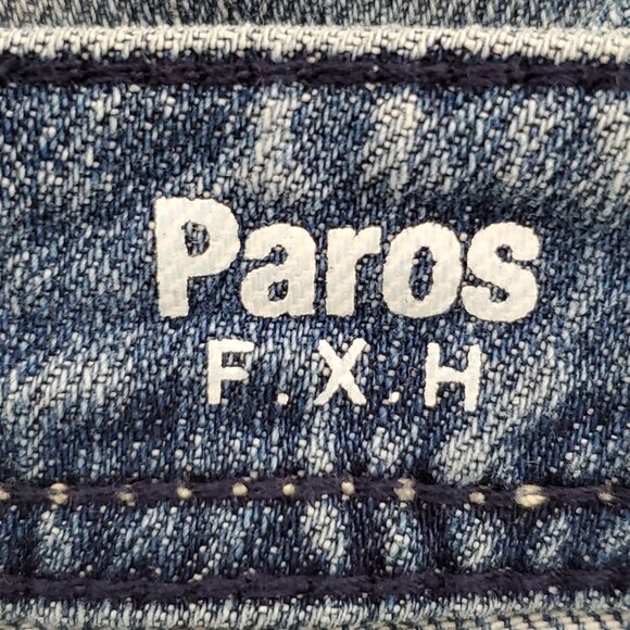 MEK DNM Light Wash Paros F.X.H. Frayed Hem Low-Rise Denim Jean Shorts Size 24 - Picture 10 of 16